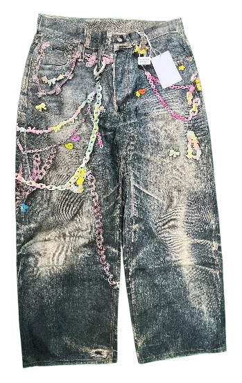 Acne Studios 1981M Rainbow Keychain Print Jeans
