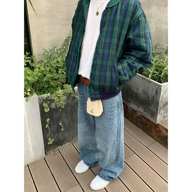 Blue Loose Fit Streetwear Jeans