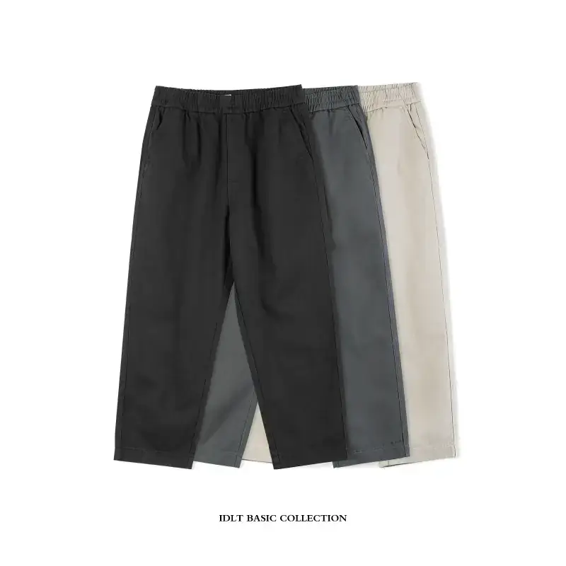 IDLT Tapered Khaki Cotton Casual Pants