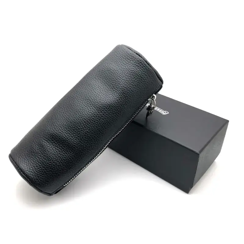 leather chrome hearts glasses case