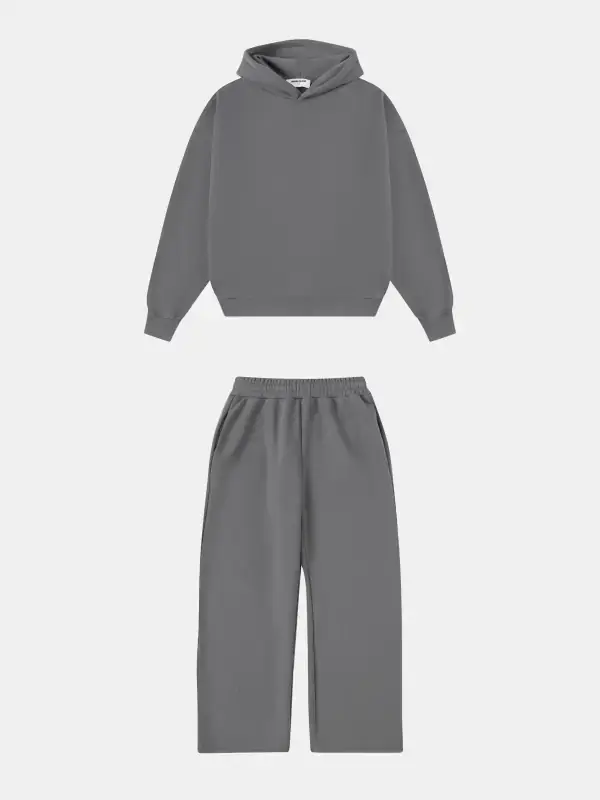Union Kingdom 500gsm Poly Fleece Boxy Cropped Blank Tracksuit